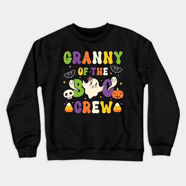 Granny Of The Boo Crew Groovy Halloween Crewneck Sweatshirt by FloraLi